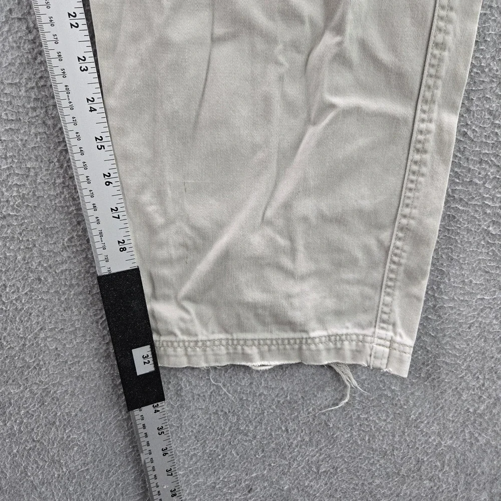 VINTAGE Quiksilver Men Pants 36 Beige Cargo Twill Baggy 90s 32